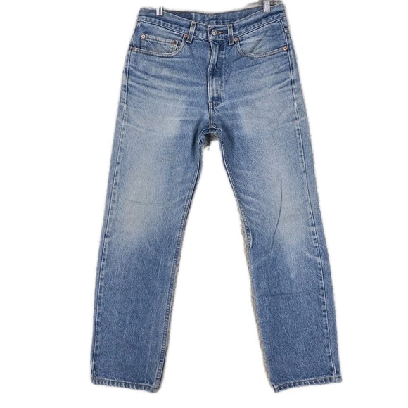 Vtg Levis 517 Blue Jeans Boot Cut Men 31x30 Distressed Zip Up Mexico (30.5x28.5) - Picture 2 of 14